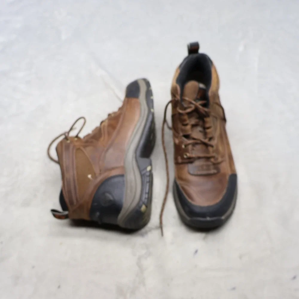 Ariat Men 8.5D Terrain Boots Brown Leather Lace Up Rugged Outdoor Hiking 1002182